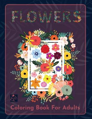 Book cover for Flowers Coloring book for adults