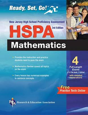 Cover of New Jersey Hspa Math with Online Practice Tests 3rd Ed
