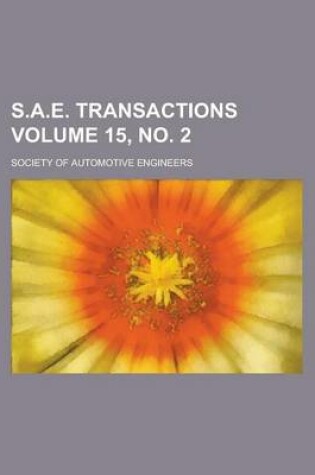 Cover of S.A.E. Transactions Volume 15, No. 2