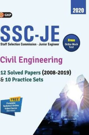 Cover of Ssc Je 2020 Civil Engineering 12 Solved Paper (2008-19) & 10 Practice Sets