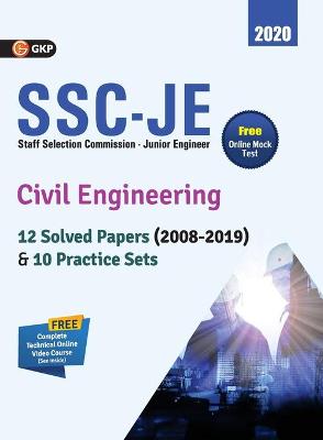 Book cover for Ssc Je 2020 Civil Engineering 12 Solved Paper (2008-19) & 10 Practice Sets