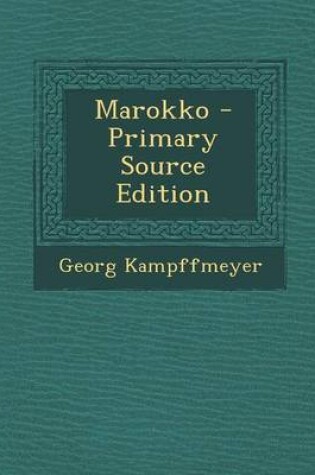 Cover of Marokko - Primary Source Edition