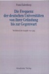 Book cover for Die Frequenz Der Deutschen Universitaeten