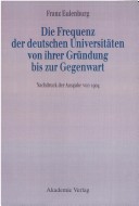 Book cover for Die Frequenz Der Deutschen Universitaeten