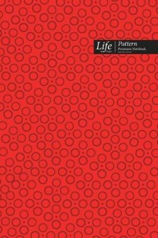 Cover of Ringed Dots Pattern Composition Notebook, Dotted Lines, Wide Ruled Medium Size 6 x 9 Inch (A5), 144 Sheets Red Cover