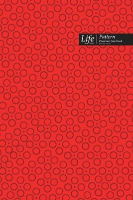 Book cover for Ringed Dots Pattern Composition Notebook, Dotted Lines, Wide Ruled Medium Size 6 x 9 Inch (A5), 144 Sheets Red Cover