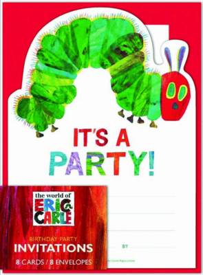 Book cover for the Very Hungry Caterpillar Birthday Invitations