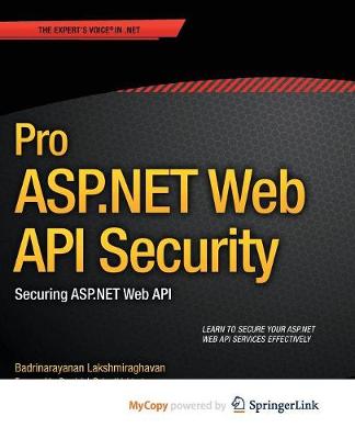 Book cover for Pro ASP.Net Web API Security