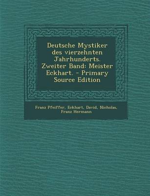 Book cover for Deutsche Mystiker Des Vierzehnten Jahrhunderts. Zweiter Band