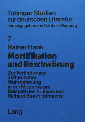 Cover of Mortifikation Und Beschwoerung