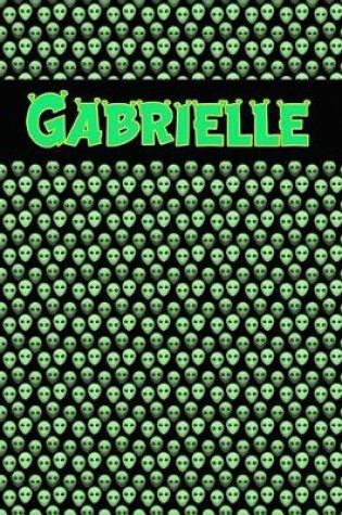 Cover of 120 Page Handwriting Practice Book with Green Alien Cover Gabrielle