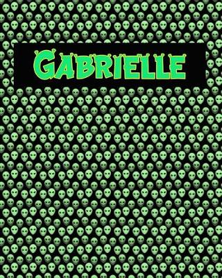 Book cover for 120 Page Handwriting Practice Book with Green Alien Cover Gabrielle