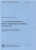 Cover of Can National Dialogue Break the Power of Terror in the Burundi?