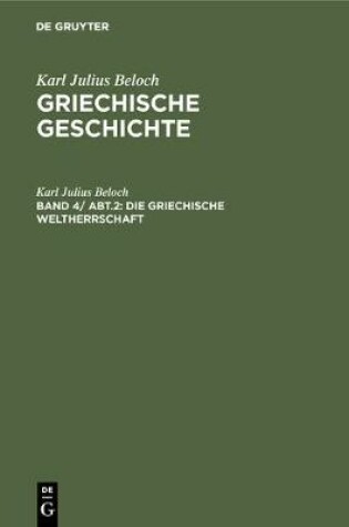 Cover of Die Griechische Weltherrschaft