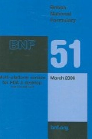 Cover of British National Formulary 51 for PDA