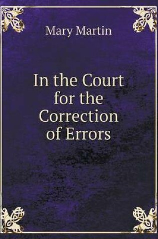 Cover of In the Court for the Correction of Errors