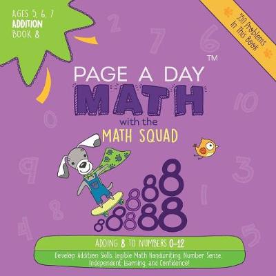 Book cover for Page a Day Math Addition Book 8