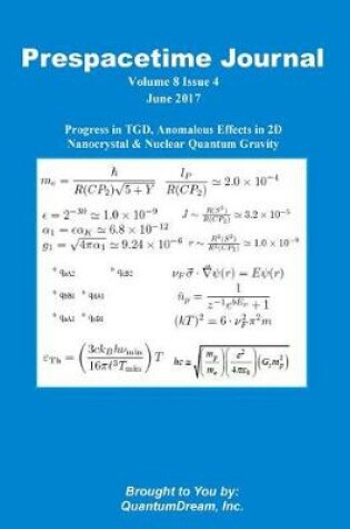 Cover of Prespacetime Journal Volume 8 Issue 6