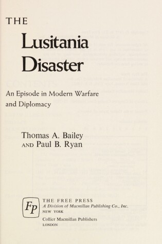 Cover of The Lusitania Disaster