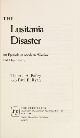 Book cover for The Lusitania Disaster