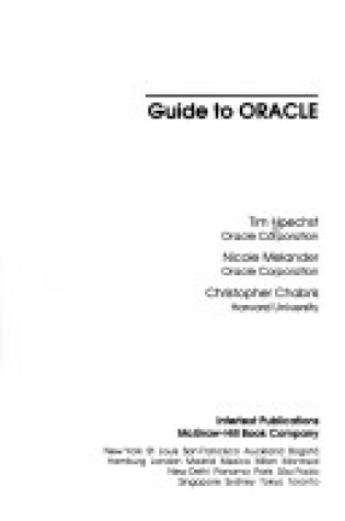 Cover of Guide to ORACLE