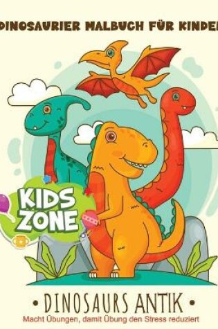 Cover of dinosaurier malbuch für kinder