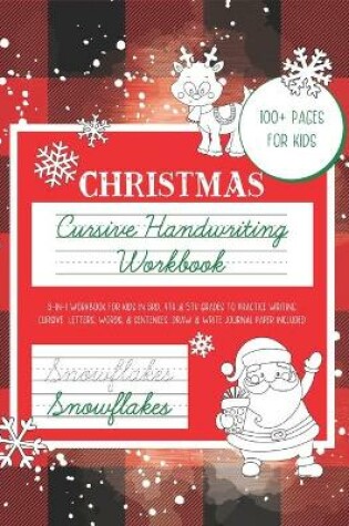 Cover of Christmas Cursive Handwriting Workbook