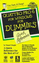 Book cover for Quattro Pro 6 for Windows For Dummies