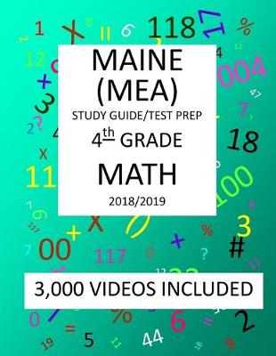 Book cover for 4th Grade MAINE MEA TEST, 2019 MATH, Test Prep