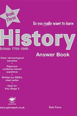 Cover of So You Really Want to Learn History Book 3 Answer Book