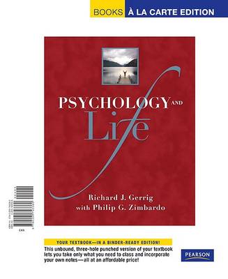 Book cover for Psychology and Life, Books a la Carte Edition