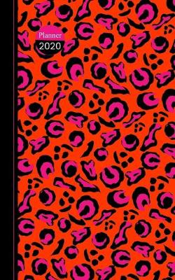 Book cover for Leopard Skin Print Orange Pink Design