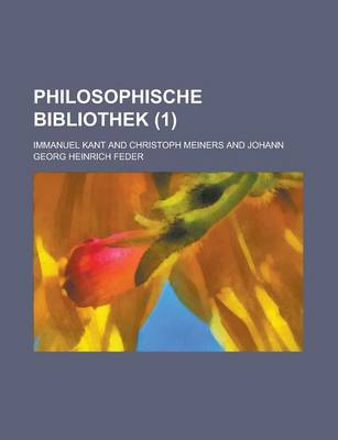 Book cover for Philosophische Bibliothek (1)