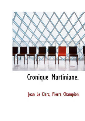 Book cover for Cronique Martiniane.