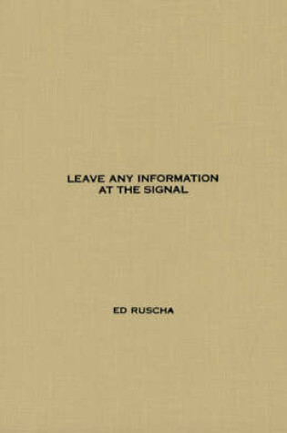 Cover of Leave Any Information at the Signal