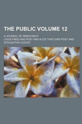 Cover of The Public; A Journal of Democracy Volume 12