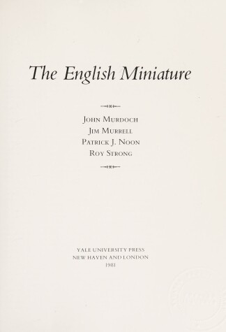 Cover of The English Miniature
