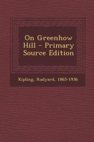 Cover of On Greenhow Hill - Primary Source Edition