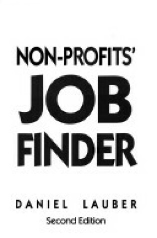 Cover of Non-Profits Job Finder 2nd Ed