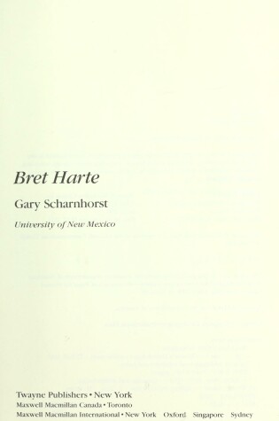 Cover of Bret Harte