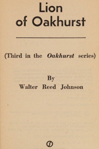 Cover of Lion of Oakhurst