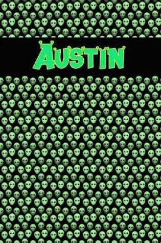 Cover of 120 Page Handwriting Practice Book with Green Alien Cover Austin