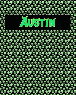 Book cover for 120 Page Handwriting Practice Book with Green Alien Cover Austin