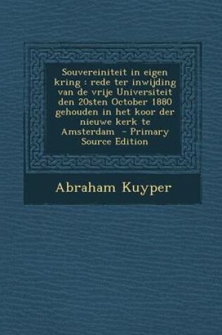 Cover of Souvereiniteit in Eigen Kring