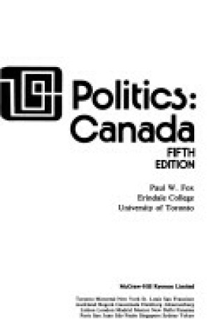 Cover of 5/E Politics - Canada