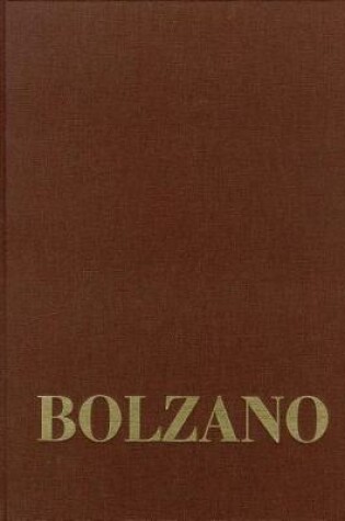 Cover of Bernard Bolzano, Briefwechsel Mit Franz Exner