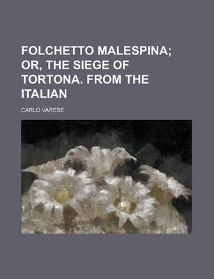 Book cover for Folchetto Malespina