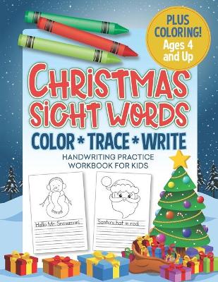 Book cover for Christmas Sight Words - Handwriting Practice Workbook for Kids