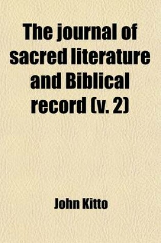 Cover of The Journal of Sacred Literature and Biblical Record Volume 2