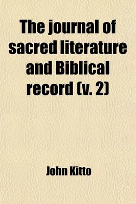 Book cover for The Journal of Sacred Literature and Biblical Record Volume 2